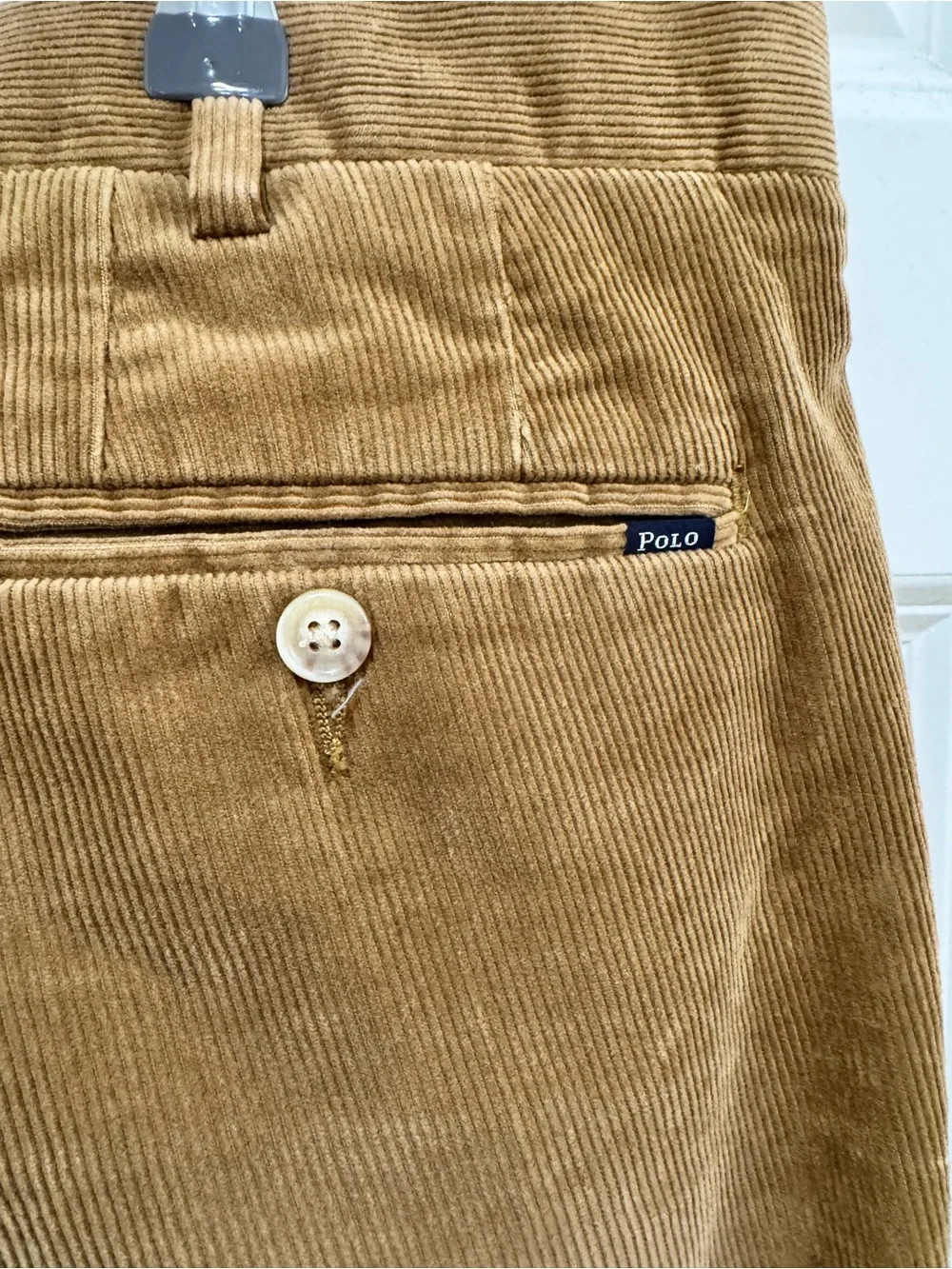 Polo Ralph Lauren Men’s Corduroy Pants Size 38x32 Stretch Classic Fit Tan Brown